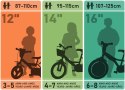 Rowerek Rower Dziecięcy dla Dzieci Dziewczynki z Bocznymi Kółkami DINO 16"