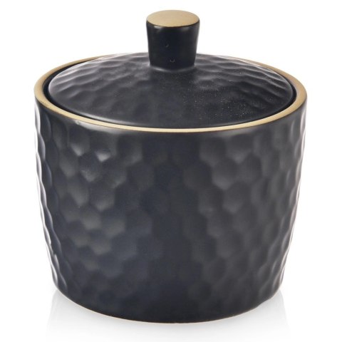 Cukierniczka Cukiernica Ceramiczna Czarna Ozdobna Klasyczna ORION 320 ml