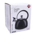 Czajnik z Gwizdkiem Stalowy Nierdzewny Dekoracyjny Czarny ORION 1,5 L