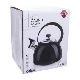 Czajnik z Gwizdkiem Stalowy Nierdzewny Dekoracyjny Czarny ORION 1,5 L