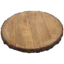 Deska Taca do Krojenia Serwowania Przekąsek Drewniana Okrągła ORION 39 cm
