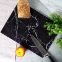 Deska do Krojenia Szklana VILDE 40x30 cm Hartowana Marmur Czarny Kuchenny