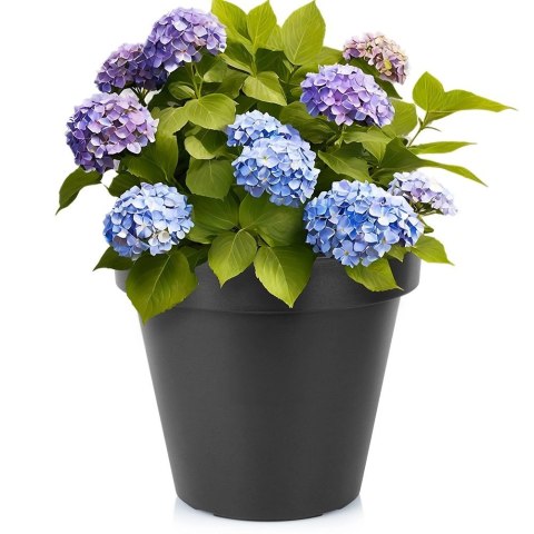 Doniczka ogrodowa plastikowa czarna okrągła 39 cm