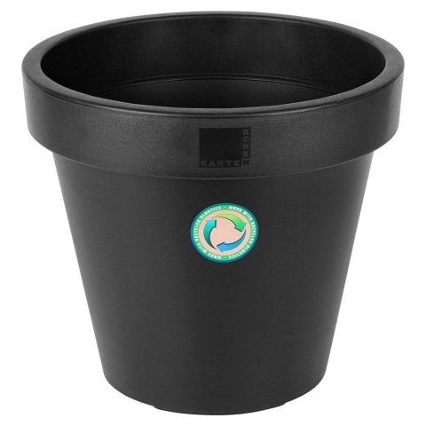 Doniczka ogrodowa plastikowa czarna okrągła 39 cm