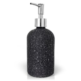 Dozownik do Mydła ORION 450 ml Szklany Szary Imitacja Marmuru z Pompką