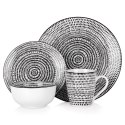 Serwis Obiadowy Porcelanowy 16 el. Zestaw dla 4 Osób Talerze