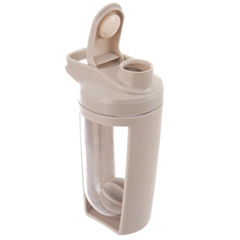 Shaker Treningowy z Kulą Tritan Szczelny 700 ml Beżowy ORION