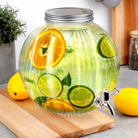Słój Dozownik do Napojów z Kranikiem Szklany EXCELLENT HOUSEWARE 5,5 l