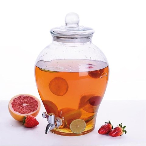 Słój Dozownik do Napojów z Kranikiem Szklany Zamykany Solidny ORION 6,5 L