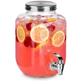 Słój z Kranikiem 4 L Dystrybutor do Lemoniady Grube Szkło VILDE