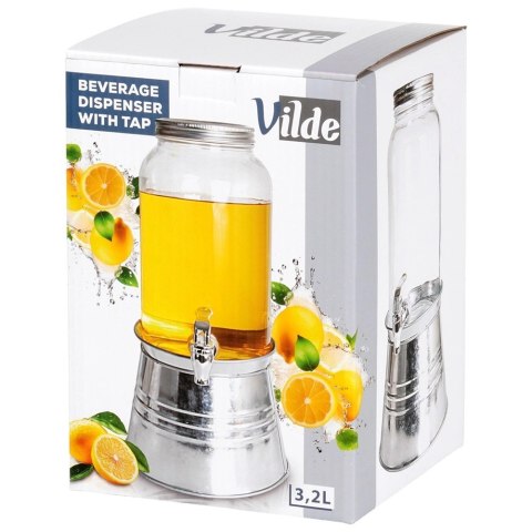 Słój z Kranikiem i Stojakiem 3,2 L Dystrybutor do Lemoniady VILDE