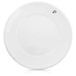 Spodek Mały Talerzyk Ceramiczny Biały SERCE 12 cm do Kubka ORION