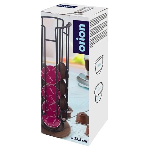 Stojak Obrotowy na Kapsułki Dolce Gusto Czarny RADKA 33,5 cm ORION