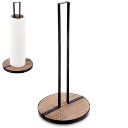 Stojak na Ręcznik Papierowy Czarny Loft Metal Drewno Line ORION Kuchnia