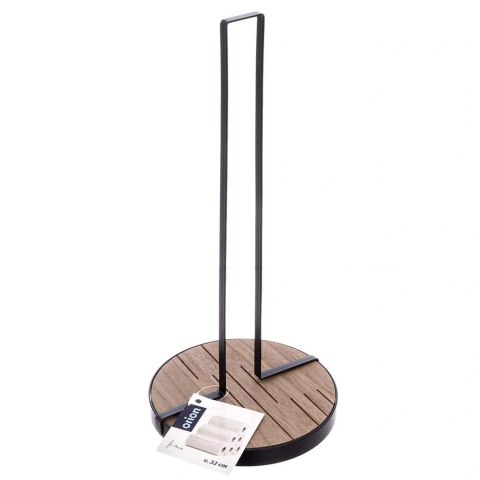 Stojak na Ręcznik Papierowy Czarny Loft Metal Drewno Line ORION Kuchnia