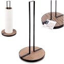 Stojak na Ręcznik Papierowy Czarny Loft Metal Drewno Line ORION Kuchnia