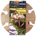 Stolik Piknikowy na Wino Drewniany Składany na Butelkę Kieliszki ORION