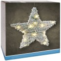 Stroik Gwiazda Ozdoba Świąteczna Świecąca 20 LED Wisząca Solidna VILDE 30cm