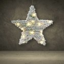 Stroik Gwiazda Ozdoba Świąteczna Świecąca 20 LED Wisząca Solidna VILDE 30cm