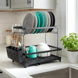 Suszarka do Naczyń 2 Poziomy 49,5 cm z Wylewką Ociekacz Loft VILDE