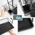 Suszarka do Naczyń 3 Poziomy XXL 60 cm Ociekacz Czarny Loft VILDE