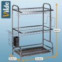 Suszarka do Naczyń 3 Poziomy XXL 60 cm Ociekacz Czarny Loft VILDE