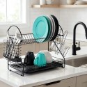 Suszarka do Naczyń Dwupoziomowa 53 cm Czarna Loft Ociekacz VILDE