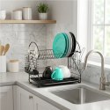 Suszarka do Naczyń Dwupoziomowa 53 cm Czarna Loft Ociekacz VILDE