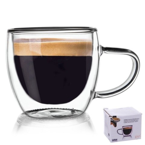 Szklanka Termiczna Espresso Szklana 100 ml ORION Podwójna Ścianka