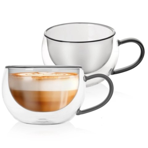 Szklanki Termiczne Zestaw 2 szt. 300 ml ORION Podwójna Ścianka z Uchwytem