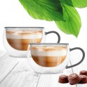 Szklanki Termiczne Zestaw 2 szt. 300 ml ORION Podwójna Ścianka z Uchwytem