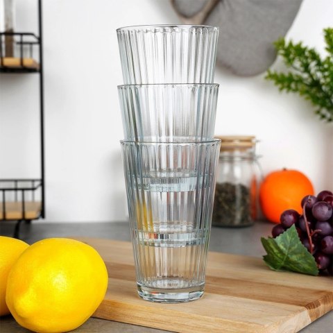 Szklanki Zestaw 3 szt. 270 ml EXCELLENT HOUSEWARE Wysokie Zdobione