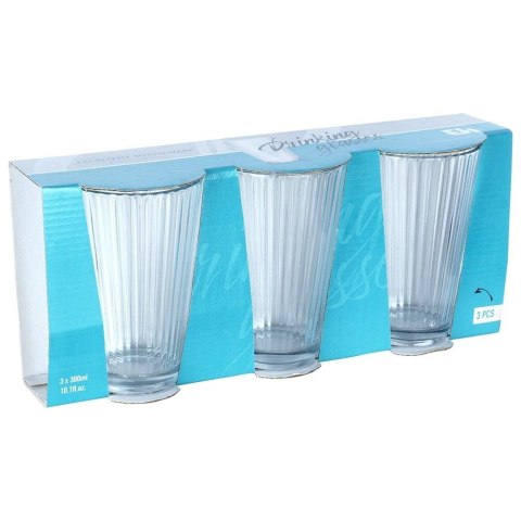 Szklanki Zestaw 3 szt. 270 ml EXCELLENT HOUSEWARE Wysokie Zdobione