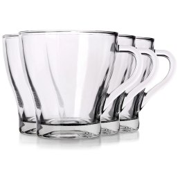Szklanki do Kawy Herbaty Zestaw 4 szt. 280 ml EXCELLENT z Uchwytem