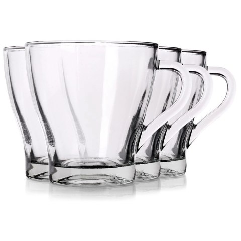Szklanki do Kawy Herbaty Zestaw 4 szt. 280 ml EXCELLENT z Uchwytem