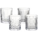 Szklanki do Whisky 290 ml Złoty Rant Kryształowy Wzór 4 szt.