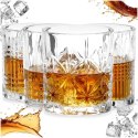 Szklanki do Whisky 290 ml Złoty Rant Kryształowy Wzór 4 szt.