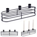 Świecznik Metalowy Czarny na 3 Świeczki HOME STYLING COLLECTION LOFT