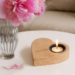 Świecznik Serce Drewno Mango na Tealight Loft Dekoracja do Salonu