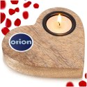 Świecznik Serce Drewno Mango na Tealight Loft Dekoracja do Salonu
