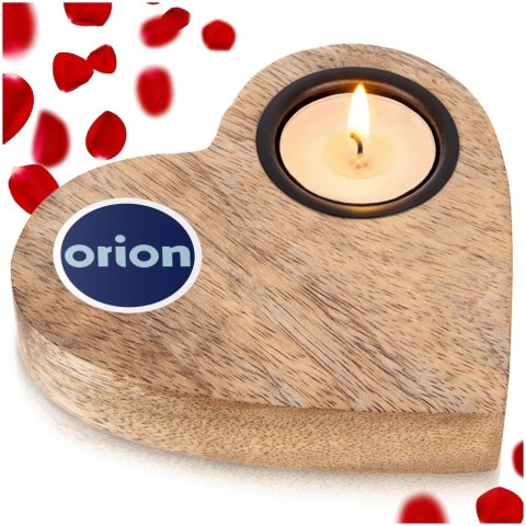Świecznik Serce Drewno Mango na Tealight Loft Dekoracja do Salonu
