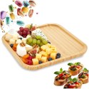 Taca Bambusowa do Serwowania Kwadratowa 25 x 25 cm Drewno VILDE Loft