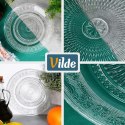 Talerz Deserowy 18 cm Szkło Kryształowe Śniadaniowy Ciasta VILDE