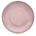 Talerz Deserowy 20,5 cm Ceramika Różowy Glaze Nakrapiany Zmywarka ORION