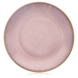 Talerz Deserowy 20,5 cm Ceramika Różowy Glaze Nakrapiany Zmywarka ORION