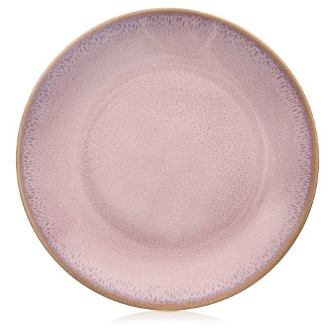 Talerz Deserowy 20,5 cm Ceramika Różowy Glaze Nakrapiany Zmywarka ORION