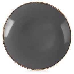 Talerz Deserowy 20,5 cm Ceramika Szary Glaze Nakrapiany Zmywarka
