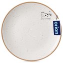Talerz Deserowy Ceramiczny Beżowy 20 cm ORION Krowa Efektowny Dekor