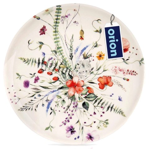 Talerz Deserowy Porcelanowy MAKI 20,5 cm ORION Wzór Polne Kwiaty