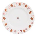 Talerz Deserowy Porcelanowy Świąteczny 20 cm ORION Dekor Piernik